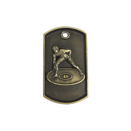 1&quot;x 2&quot; 3D Wrestling Dog Tag Medal