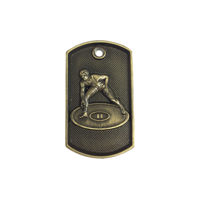 1"x 2" 3D Wrestling Dog Tag Medal