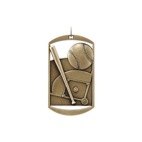 1&quot;x 2&quot; Baseball Dog Tag Medal