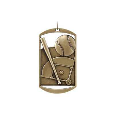 1&quot;x 2&quot; Baseball Dog Tag Medal