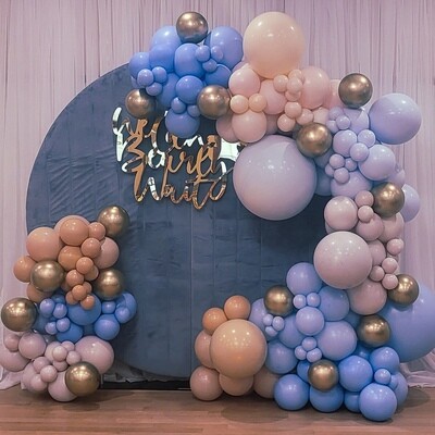 Velvet Hoop Backdrop RENTAL w/Balloon Garland - Designer