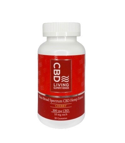 CBD LIVING 10mg cherry rings - 30 count CBD LIVING 10mg cherry rings - 30 count