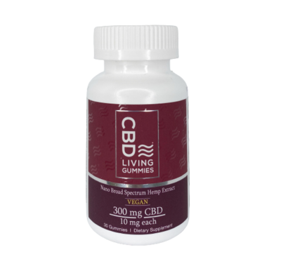CBD LIVING 10mg vegan gummies - 30 count CBD LIVING 10mg vegan gummies - 30 count
