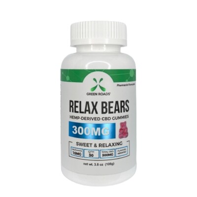 GREEN ROADS 10mg relax bear gummies - 30 count GREEN ROADS 10mg relax bear gummies - 30 count