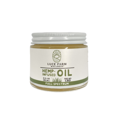 LUCE FARMS hemp infused coconut oil - 500mg LUCE FARMS hemp infused coconut oil - 500mg