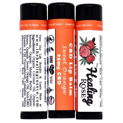 Healing Rose 25mg Sweet Orange Lip Balm Healing Rose 25mg Sweet Orange Lip Balm