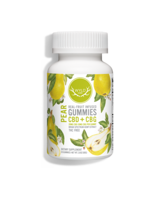 Wyld 25mg CBD + CBG Pear Gummies