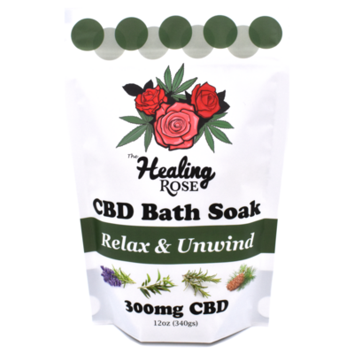 Healing Rose 300mg Relax and Unwind Bath Soak
