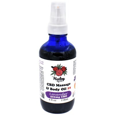 Healing Rose 500mg Lavender Massage Oil