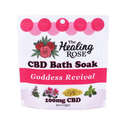 Healing Rose 100mg Mini Goddess Bath Soak Healing Rose 100mg Mini Goddess Bath Soak