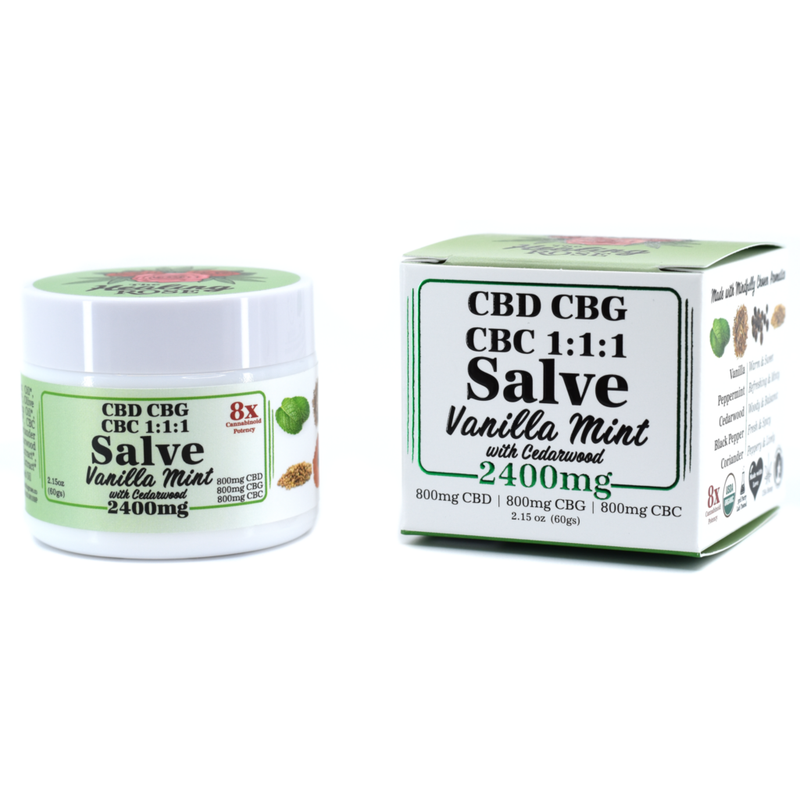 Healing Rose 2400mg Vanilla Mint CBD:CBG:CBC Salve