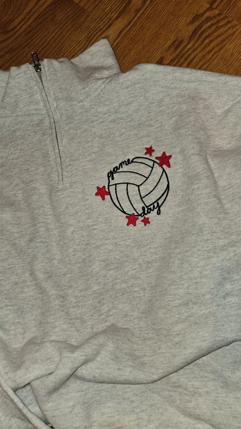 Embroidered Volleyball 1/4 Zip