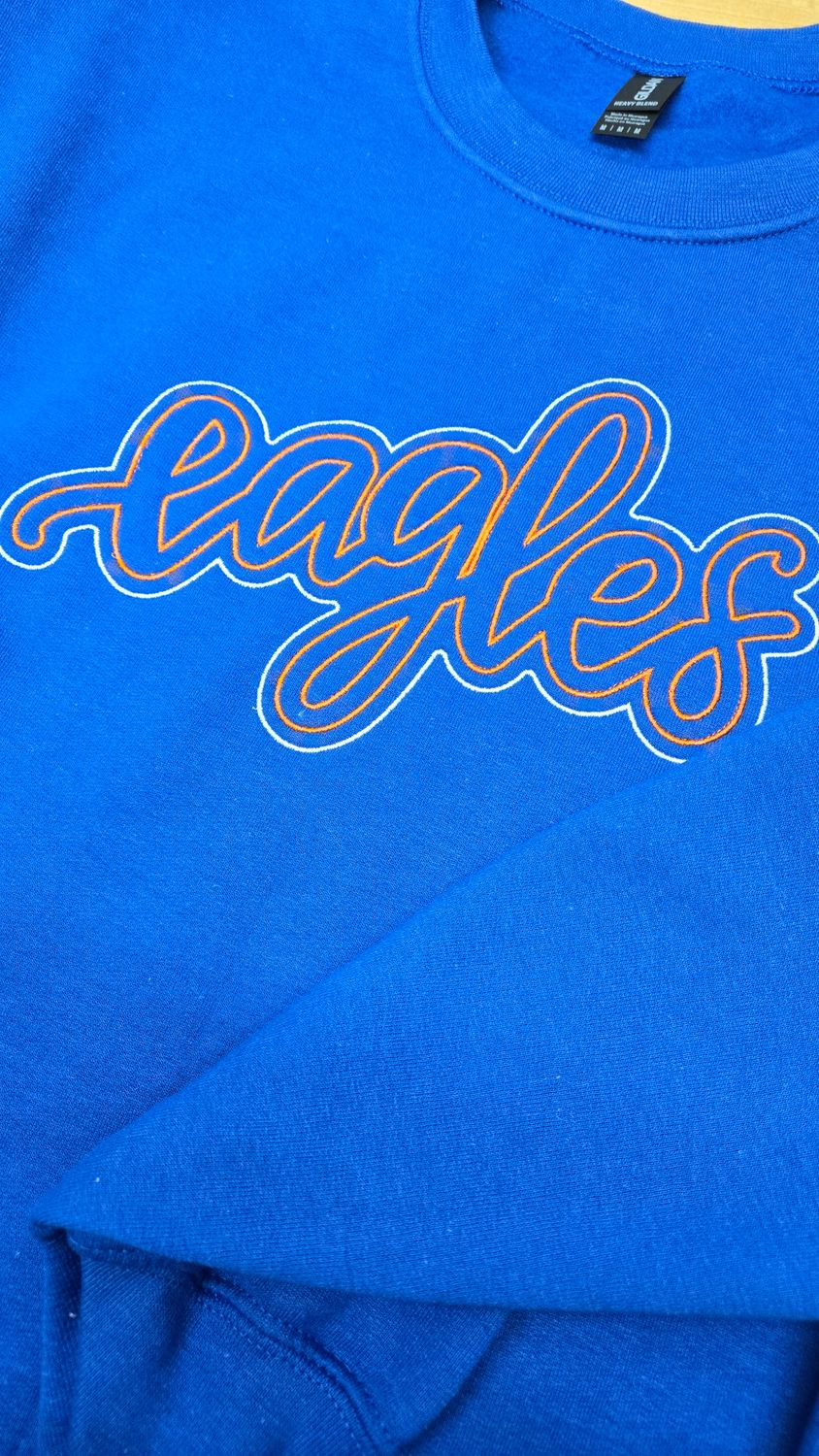 Embroidered Eagles Crewneck