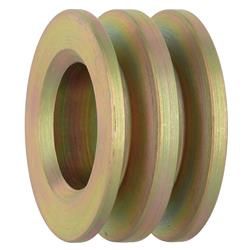 PULLEY, V-BELT, 2-GROOVE, STEEL, YELLOW