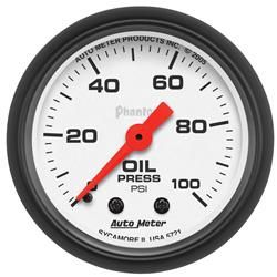 PHANTOM, OIL PRESSURE, 0-100 PSI, 2 1/16