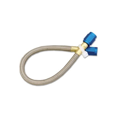 NOS STAINLESS BRAIDED HOSE -6AN 20FT BLU