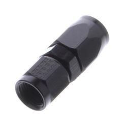 #6 STRAIGHT, POWER FLOW HOSE END BLACK