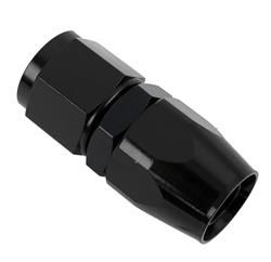 #10 STRAIGHT, POWER FLOW HOSE END BLACK