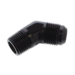 #10 X 1/2 MPT, 45 ADAPTER BLACK