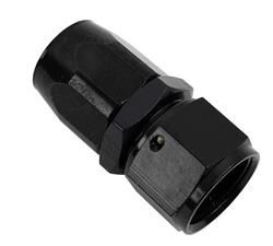 #12 STRAIGHT, POWER FLOW HOSE END BLACK