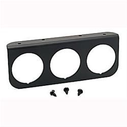 GAUGE PANEL, ALUMINUM, BLACK, THREE 2 1/