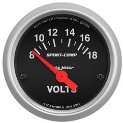 SPORT-COMP, VOLTMETER, 8-18 V, 2 1/16