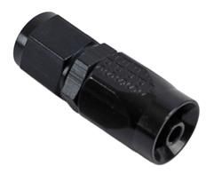 #4 STRAIGHT, POWER FLOW HOSE END BLACK