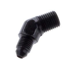 #4 X 1/4 MPT, 45 ADAPTER BLACK