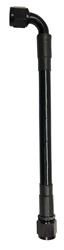 #6 EXT BLACK PTFE HOSE ASSY STR X 90 16&quot;