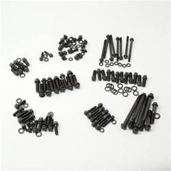 BOLT KIT, CHROMOLY, BLACK OXIDE, CHEVY,