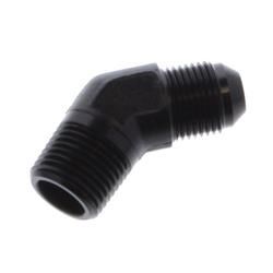 8AN-1/2NPT FIT BLK MALE 45°ELBOW ADAPT