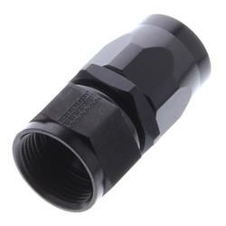 #16 STRAIGHT, POWER FLOW HOSE END BLACK