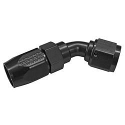 #6 X 45 POWER FLOW HOSE END BLACK