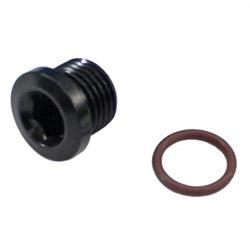#4 (7/16-20) SOCKET HEX PORT PLUG, BLACK