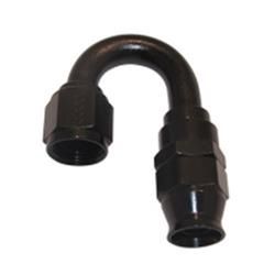 6AN 180 DEGREE HOSE ENDS PTFE BLK