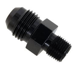 #6 X 1/8 MPT, STRAIGHT ADAPTER BLACK