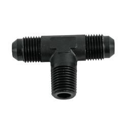 AN6 1/4" NPT FLARE TEE ADAPT BLUE