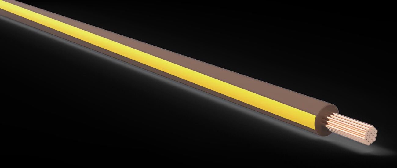 16AWG BROWN YELLOW WIRE PER FT