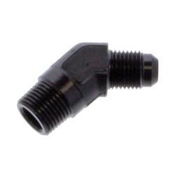 #6 X 3/8MPT, 45 ADAPTER BLACK