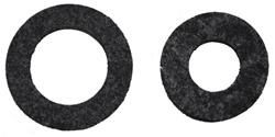 NEEDLE AND SEAT GASKETS, TOP AND BOTTOM