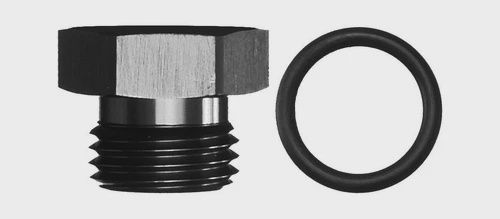 6AN FLARE PLUG FIT WITH O-RING BLK