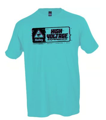 LTS EV GLITCH LOGO TEE - AQUA 2X