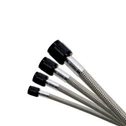 4AN(3FT)STAINLESS STEEL BRAIDED HOSE BLK