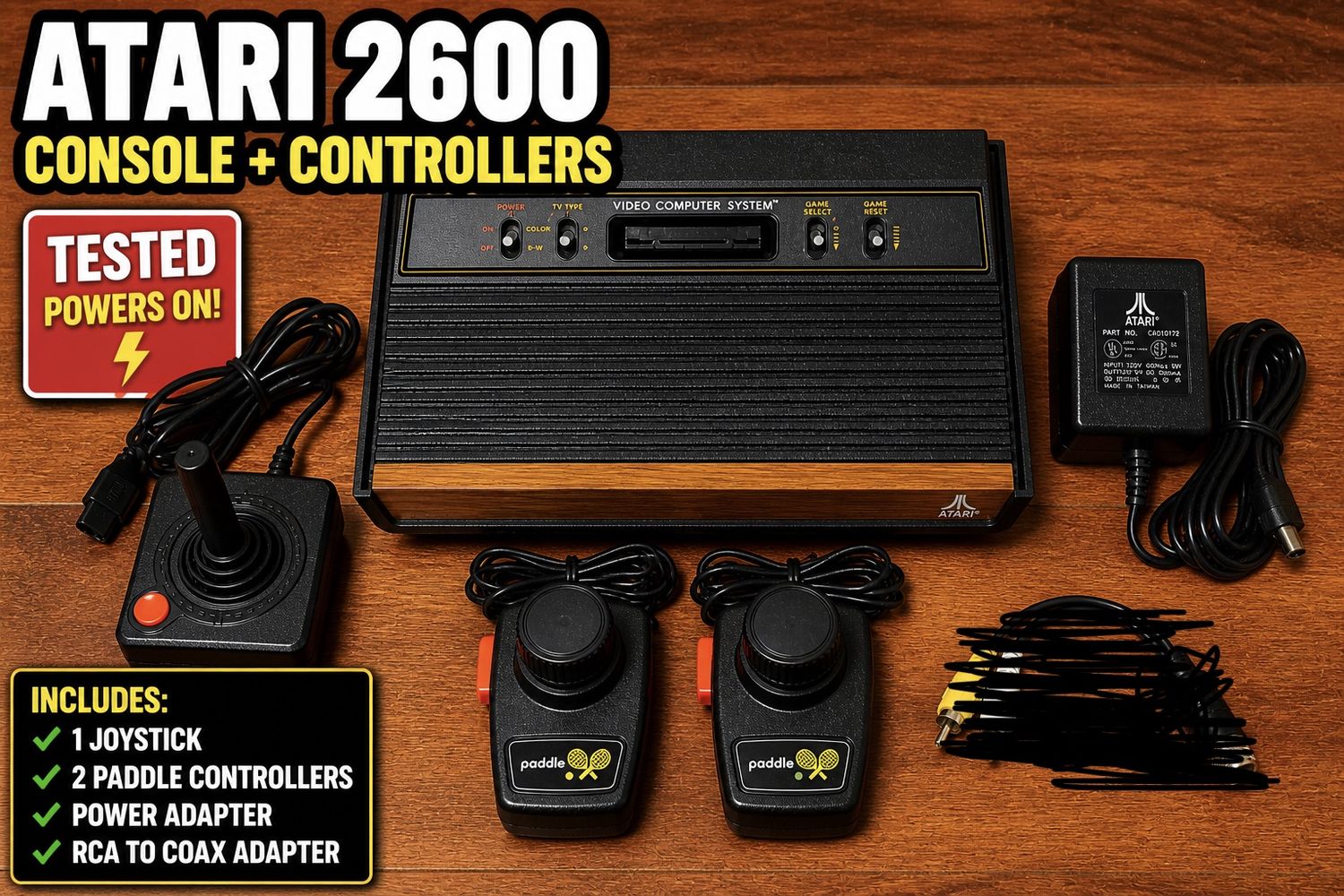 Atari 2600 Console Bundle – Tested 74051