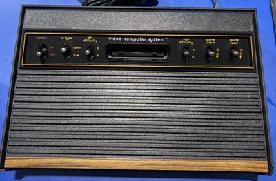 Atari 2600 Console CX-2600A w/ Power Adapter &amp; RCA Coax Converter – Tested