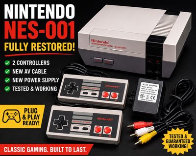 Nintendo NES-001 Console Bundle – Restored &amp; Tested  28876
