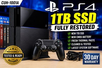 PS4 CUH-1001A 1TB SSD – Fully Restored – Fast SSD 91660