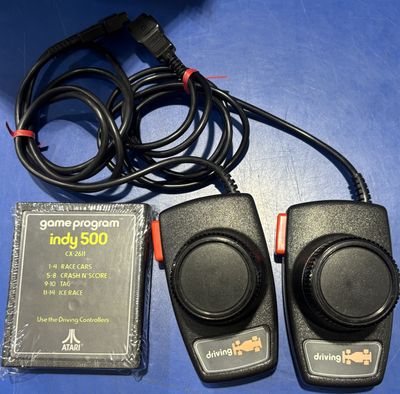 Atari 2600 Indy 500 Bundle – Original Driving Controllers – Tested &amp; Working
