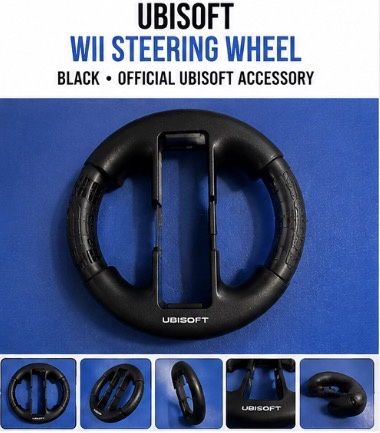 Ubisoft Wii Steering Wheel Black Racing Wheel Controller Attachment