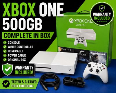 Xbox One 500GB White Console Complete in Box 3748